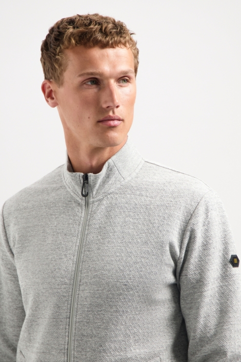NO-EXCESS sweater full zip stand up-collar re